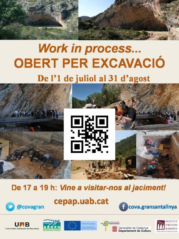 Work in process...Obert per excavaciÃ³ a la Cova Gran de Santa Linya 2013