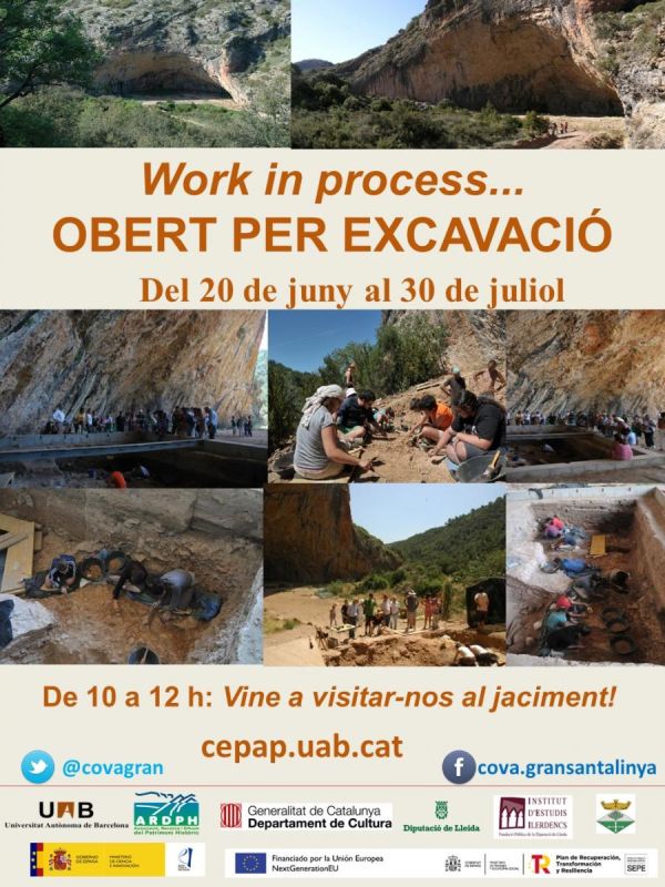 Work in process...Obert per excavació al jaciment de la Cova Gran de Santa Linya