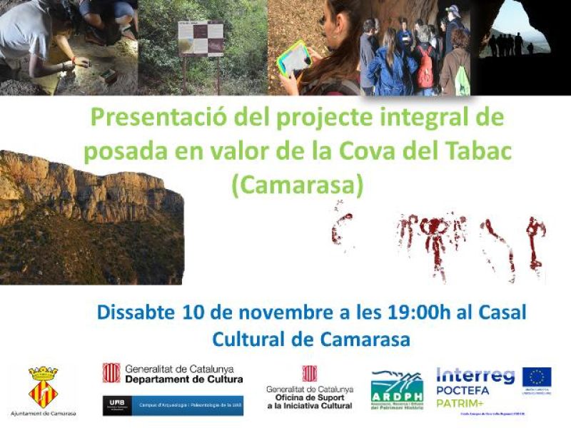 Presentació del projecte integral de posada en valor de la Cova del Tabac (Camarasa, La Noguera)