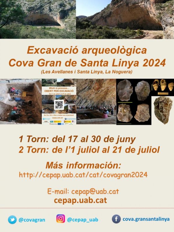 Excavación Cova Gran de Santa Linya 2024