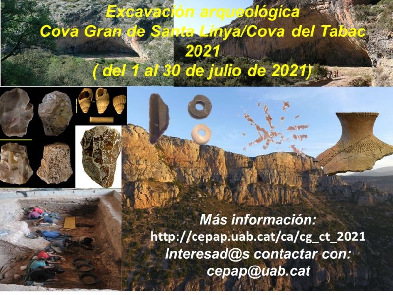 Excavació Cova Gran de Santa Linya i Cova del Tabac 2021