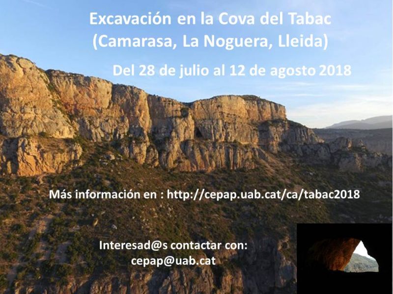 Excavació a la Cova del Tabac (Camarasa,LLeida)